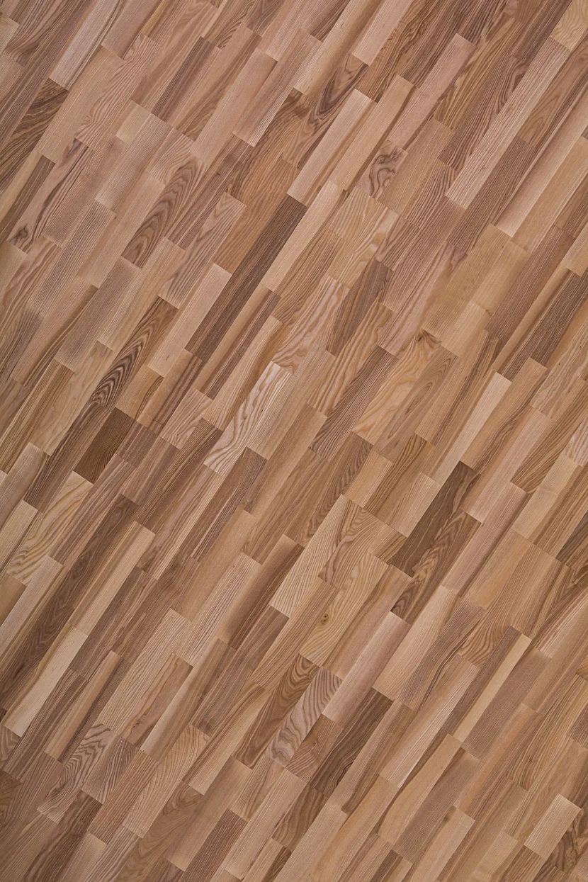 Kőris Rustic - 3 sávos szalagparketta 14 mm