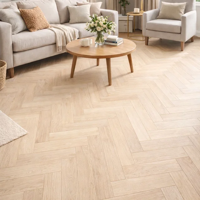 Nature Oak Heringbone 83035-20B-A&B - klikkes SPC vinyl padló 5 mm