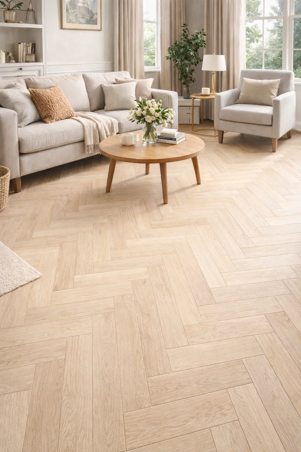 Nature Oak Heringbone 83035-20B-A&B - klikkes SPC vinyl padló 5 mm