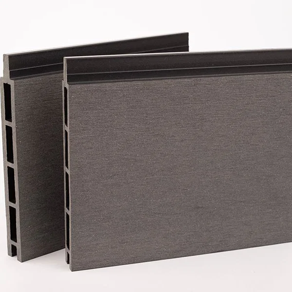 Világosszürke - zárt WPC kerítéselem 21 mm